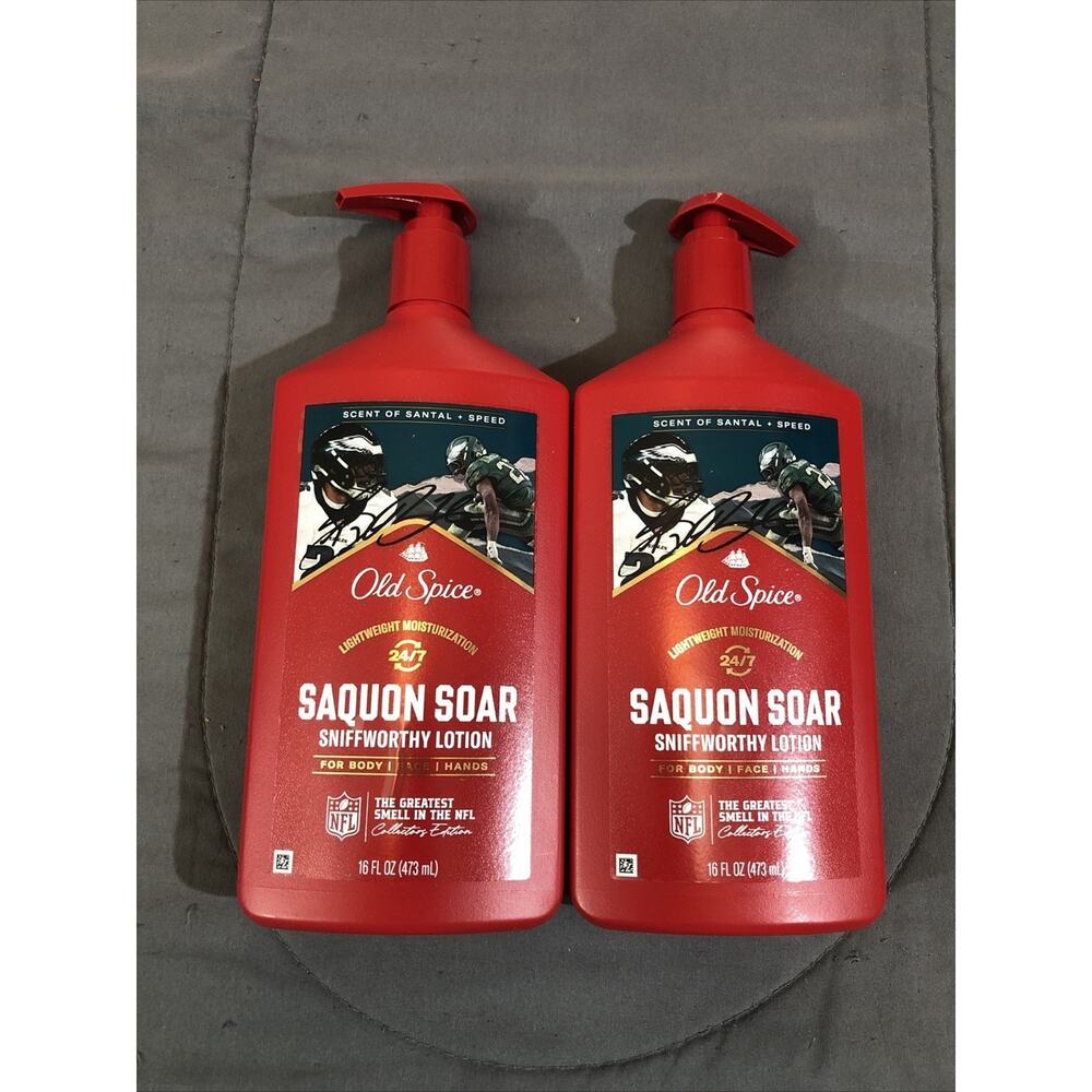 2 Pack Old Spice Saquon Soar Philadelphia Eagles Sniffworthy Lotion 16 oz